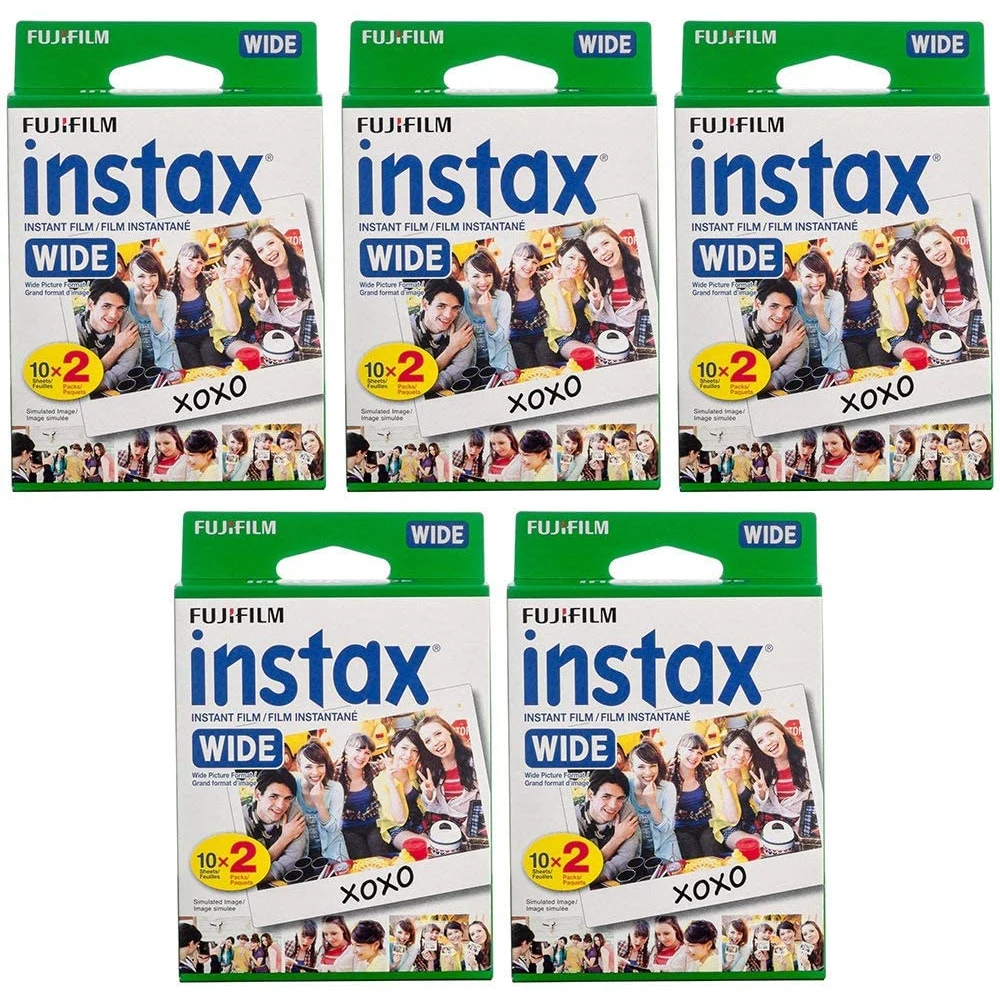 Wide Instant Film, White, 20 Exposures (5 Boxes) 1