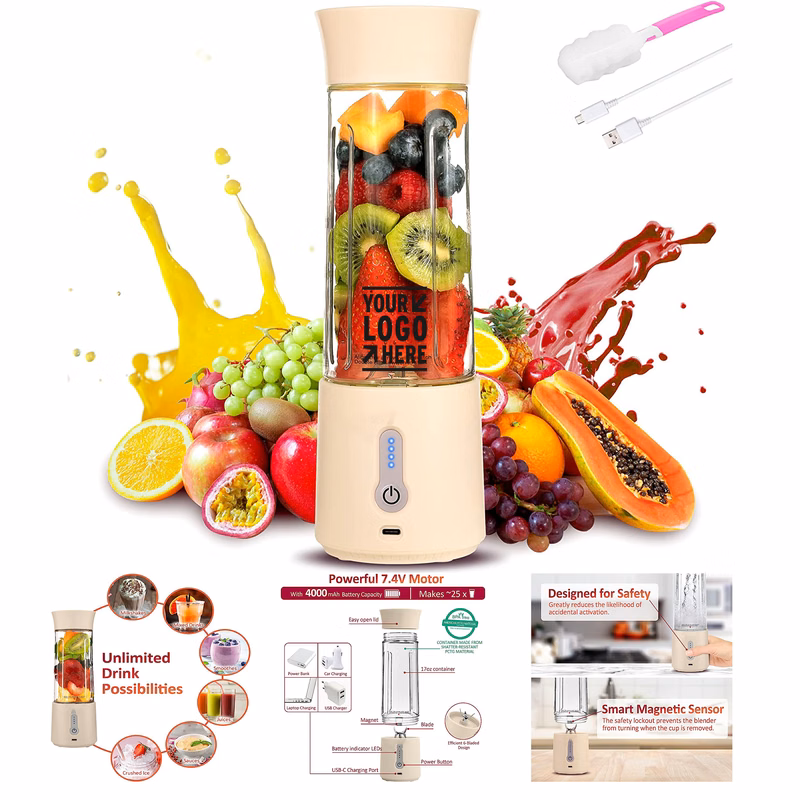 17.6 oz Capacity USB Portable Blender for Shakes and Smoothies