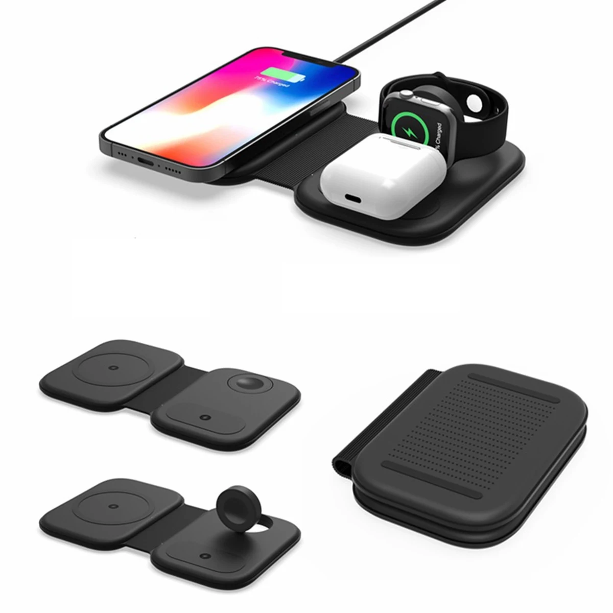 15W Folding 3 In 1 Magnetic Wireless Charger 1