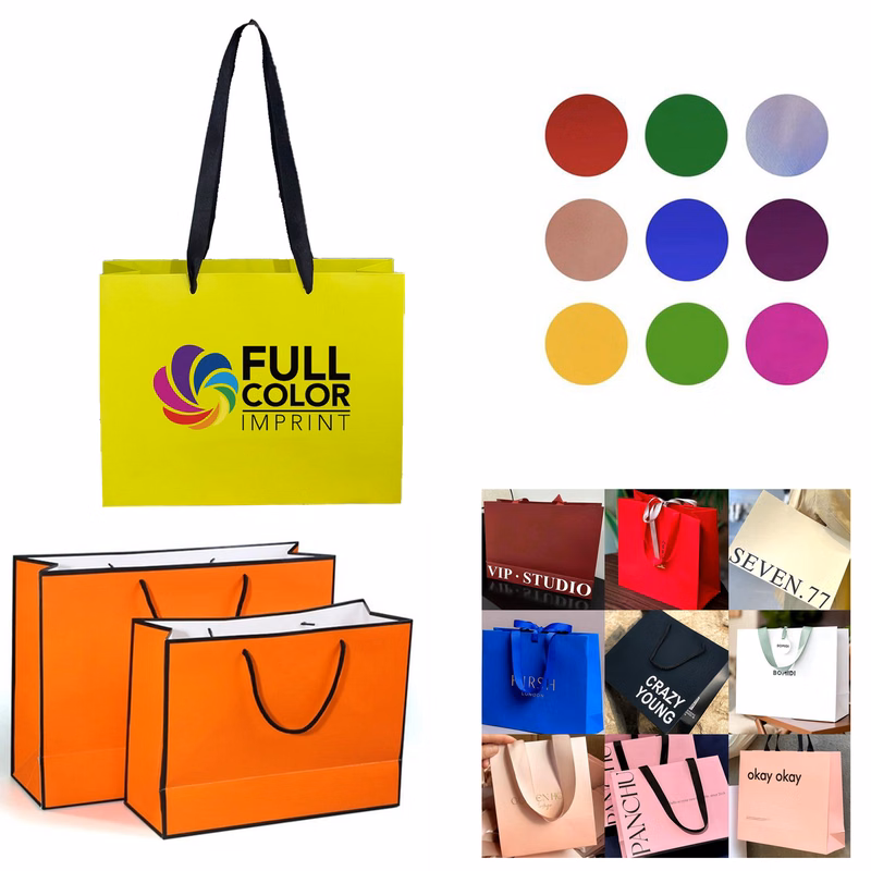 MOQ 50 pcs Custom Logo Gift Bags