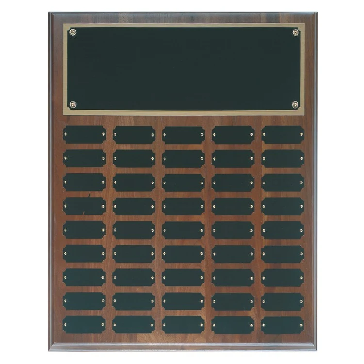 45 Plate Genuine Walnut Step Edge Perpetual Plaques 1