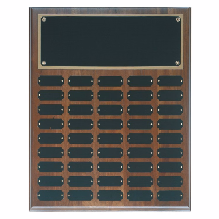 45 Plate Genuine Walnut Step Edge Perpetual Plaques