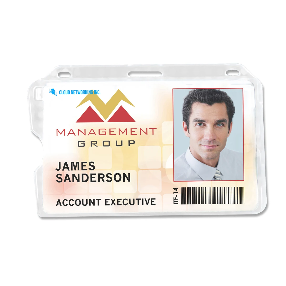 3.64" W x 2.73" H - Horizontal Rigid Card Holder (1 Color Imprint) 1