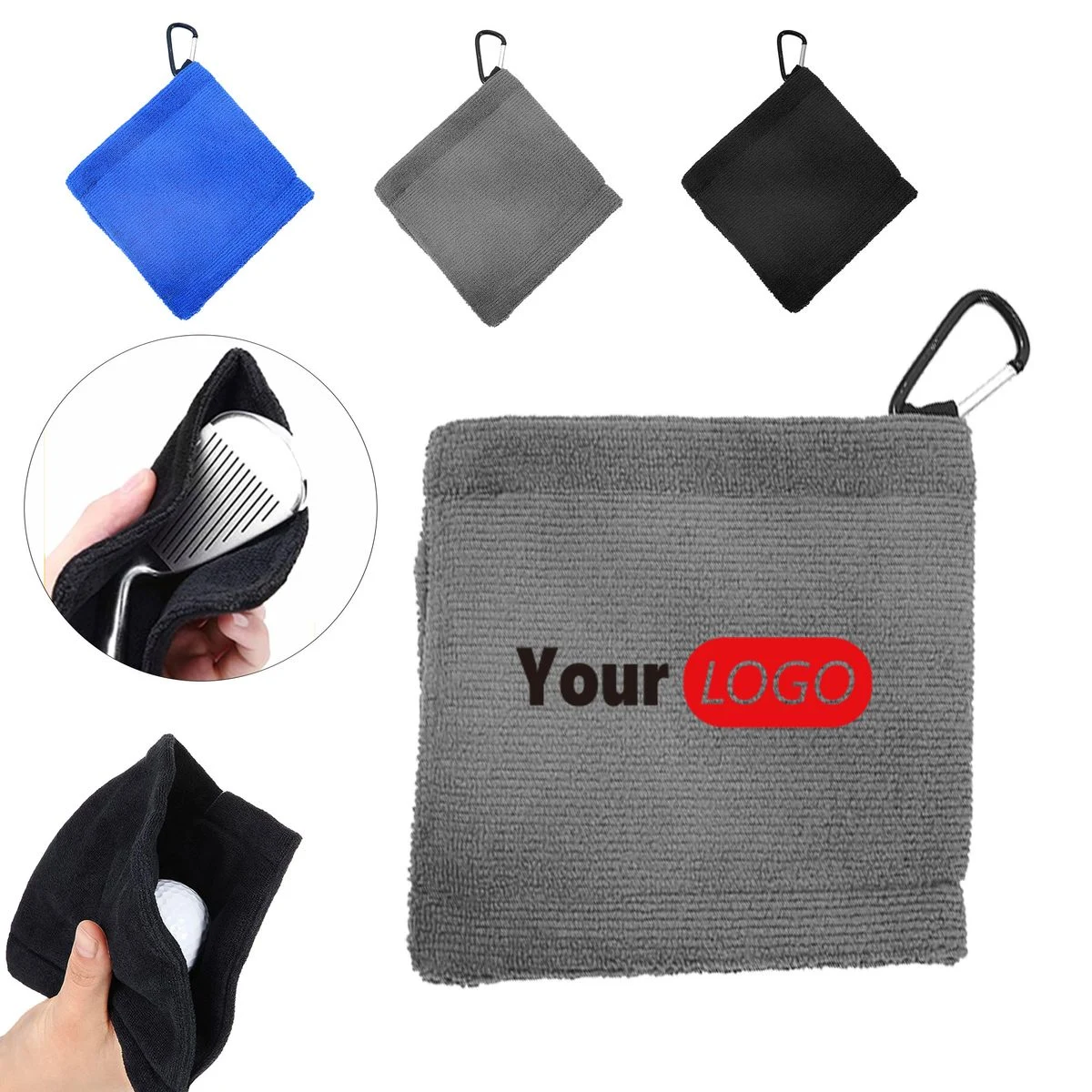 Carabiner Golf Cleaning Cloth 1