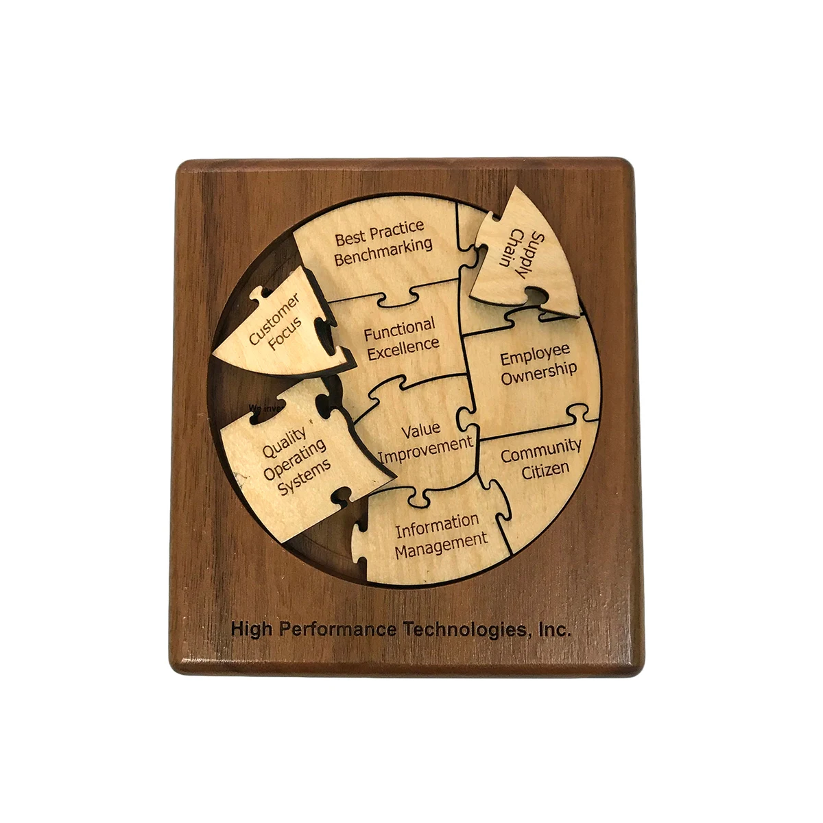 Wood Jigsaw Puzzle - 10 piece round 1