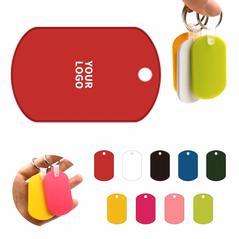 Oval Soft Vinyl Key Ring Motel Style