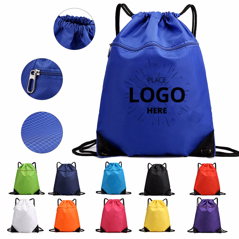 Large Zippered Cinch Pack