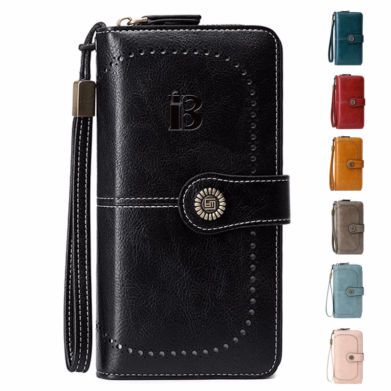 PU Leather Triple Fold Women's Wallet Card Bag