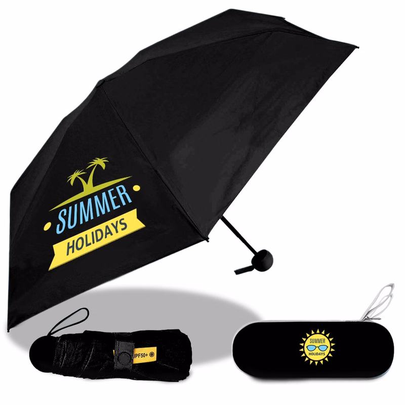 Travel Mini Folding Umbrella With Case (42'' Arc)