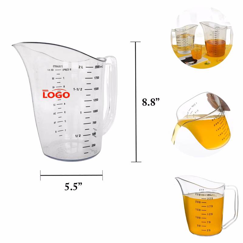 MOQ12 2qt 68oz PC Measuring Cup Baking