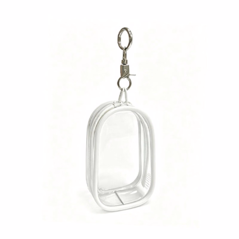 Portable Travel Toothbrush Storage Pouch with Keychain, Transparent Bag