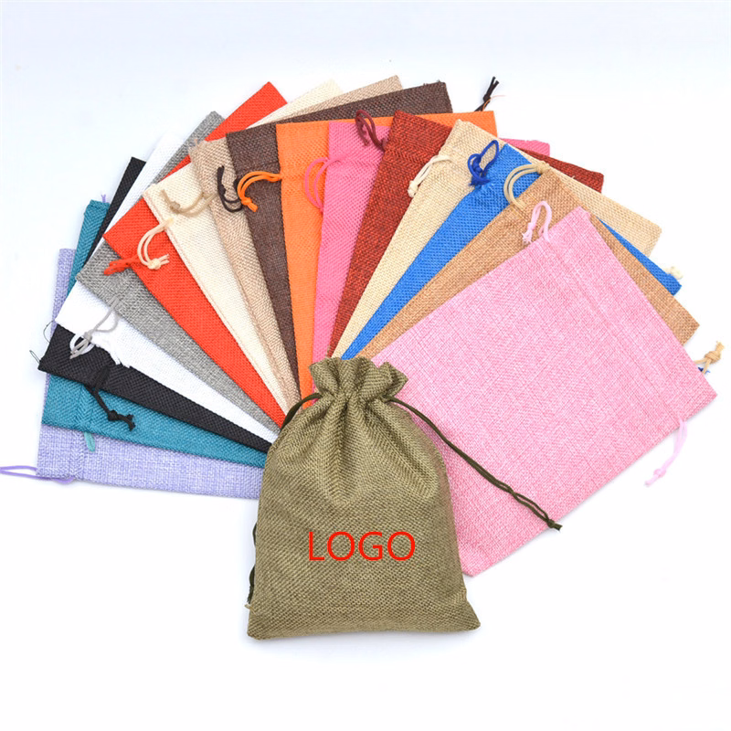 Linen Cloth Drawstring Gift Bag