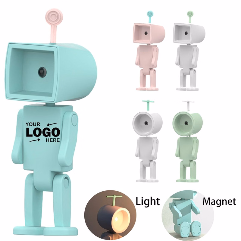 Cute Robot Illuminated Night Light With Magnetic Feature