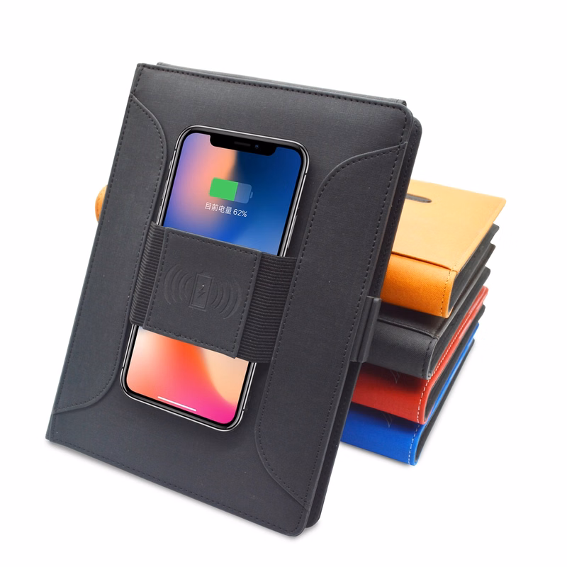 A5 8000mah Power Bank Notebook with Wireless Charger
