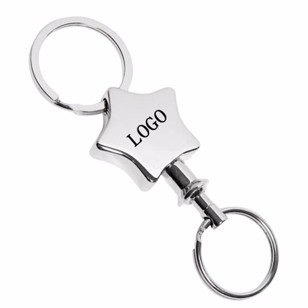 Star-Shaped Pull Apart Valet Key Tags