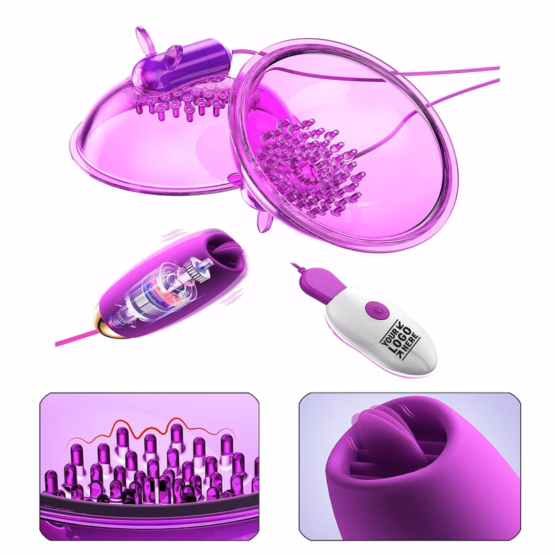 2 in 1 Sex 10 Vibration Modes Nipple Sucker Clitorals Stimulator Rechargeable Adult Toys