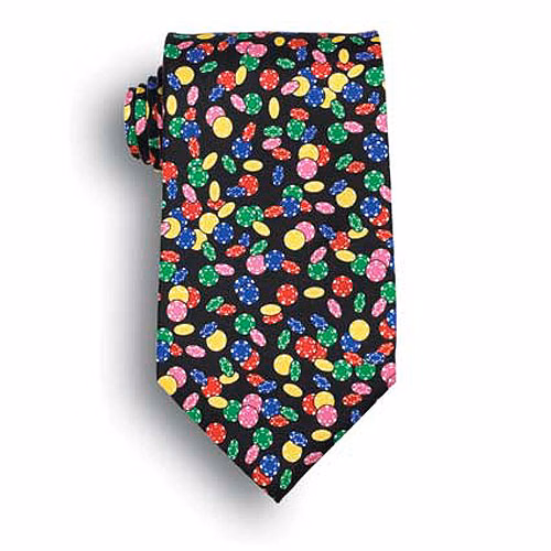Casino Chips Jackpot Novelty Tie