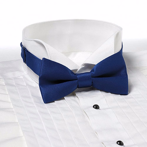 Royal Blue Banded Bow Tie