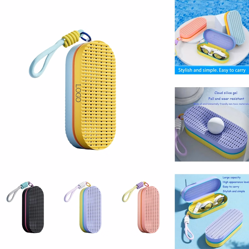 Soft Swim Goggle Case with Drain Hole