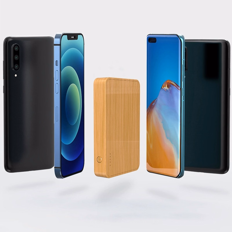 Bamboo 5000mAh Dual Port Power Bank with Wireless Charger