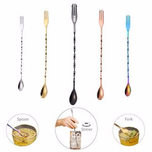 10.2 Inch Stirrer Spoon And Fork