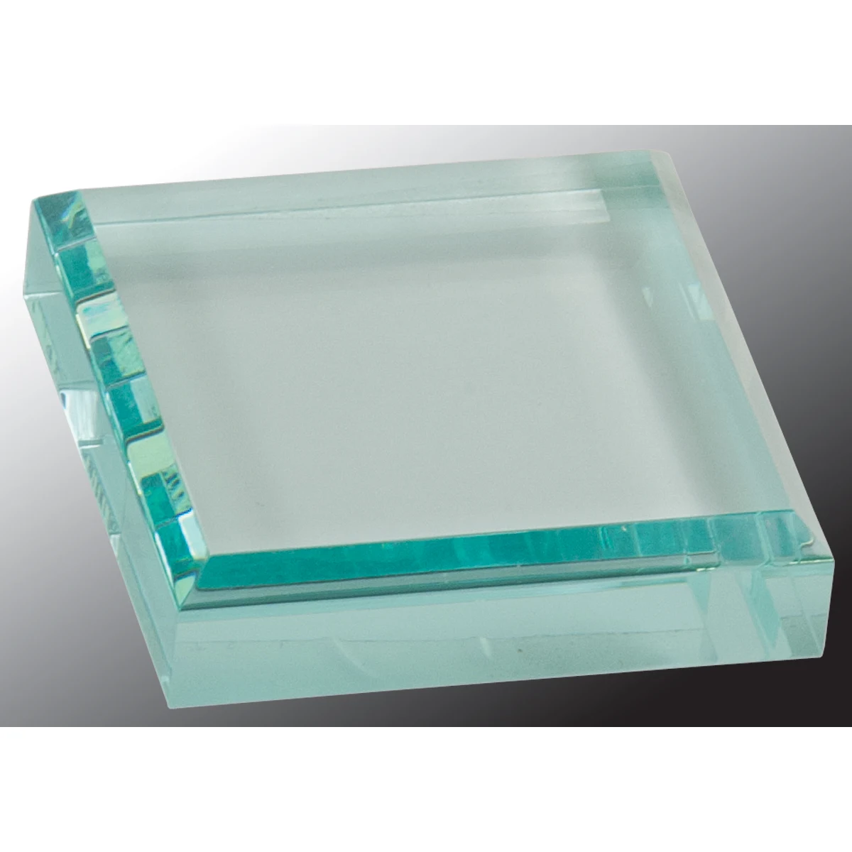 3" x 3" Jade Acrylic Paperweight Award 1