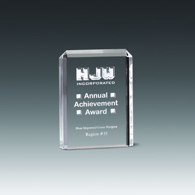 Lexus Rippled Bottom Reflective Award (4"x6"x1")