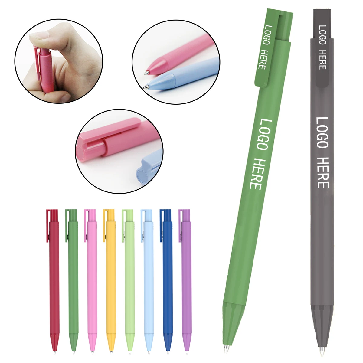Macaron Color Retractable Ballpoint Pen 1