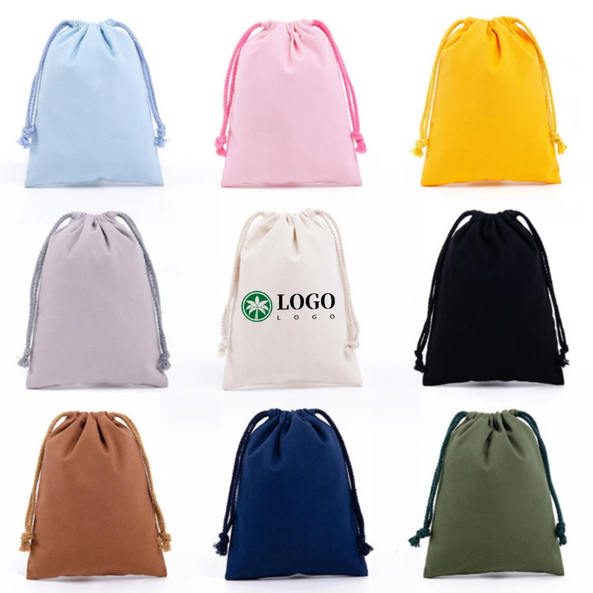 8Oz Cotton Drawstring Bags Sachet Bag 1