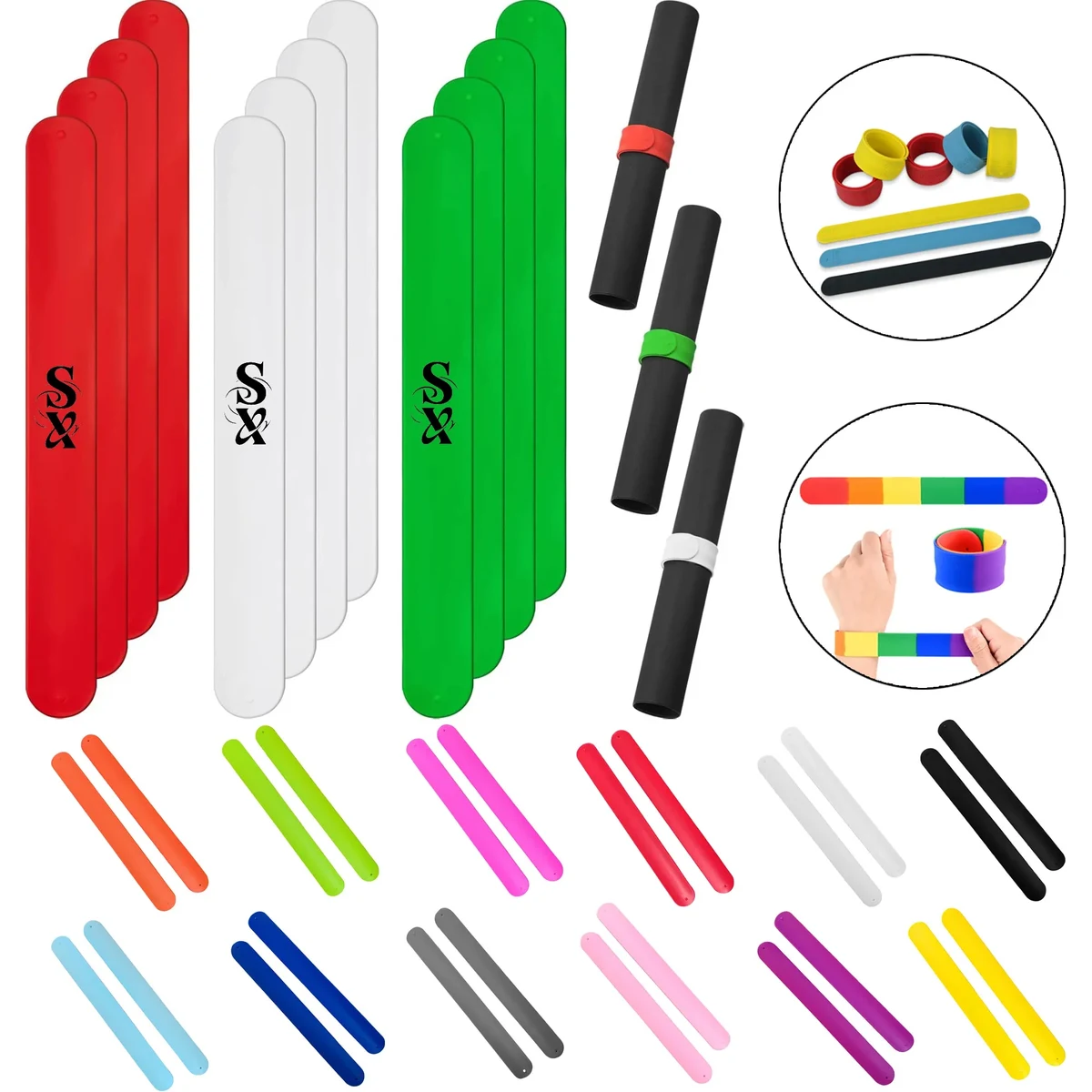 MOQ 20 Silicone Slap Bracelets 1