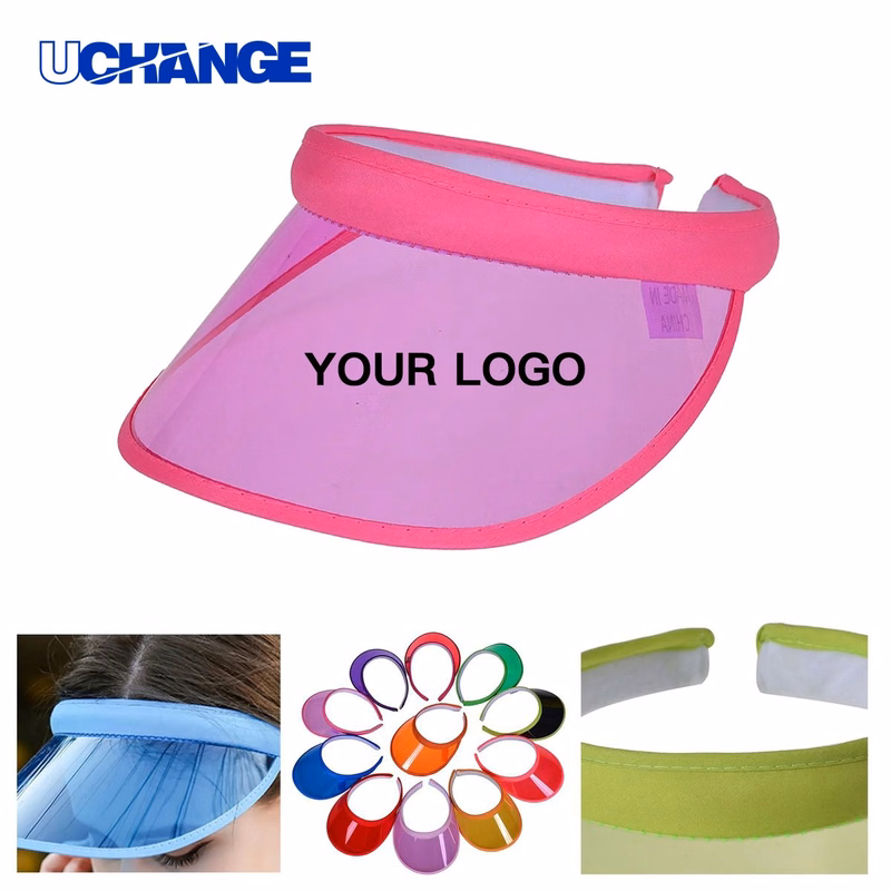 PVC Sun Visor Hat with Clear Design for Outdoor Use