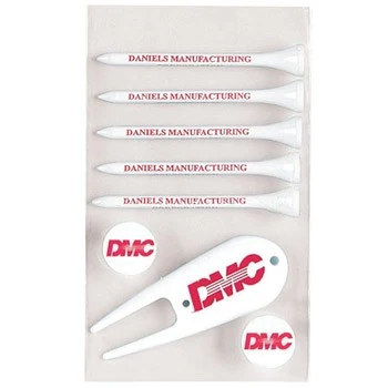 Pro Elite Poly Bag Pack w/ 5 Tiger Golf Tees, 2 Markers & 1 Divot Fixer 1