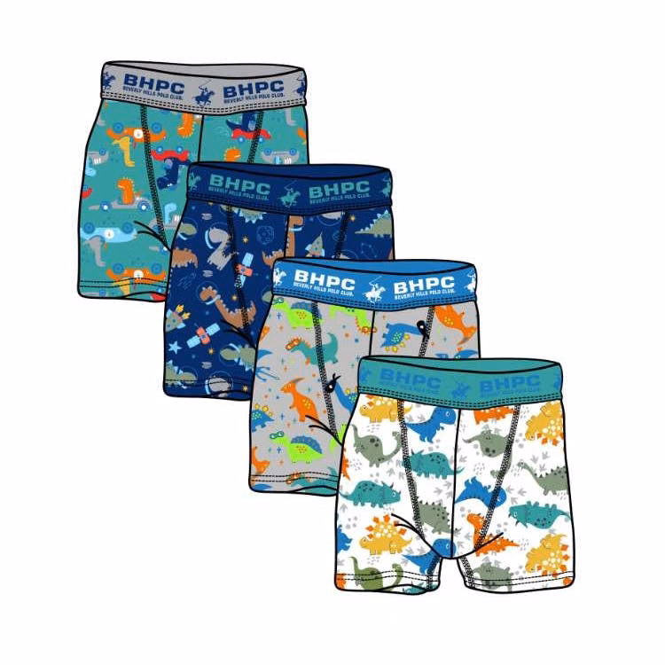 Boys Boxer Briefs - Size 2T-4T Assorted Colors 4pk