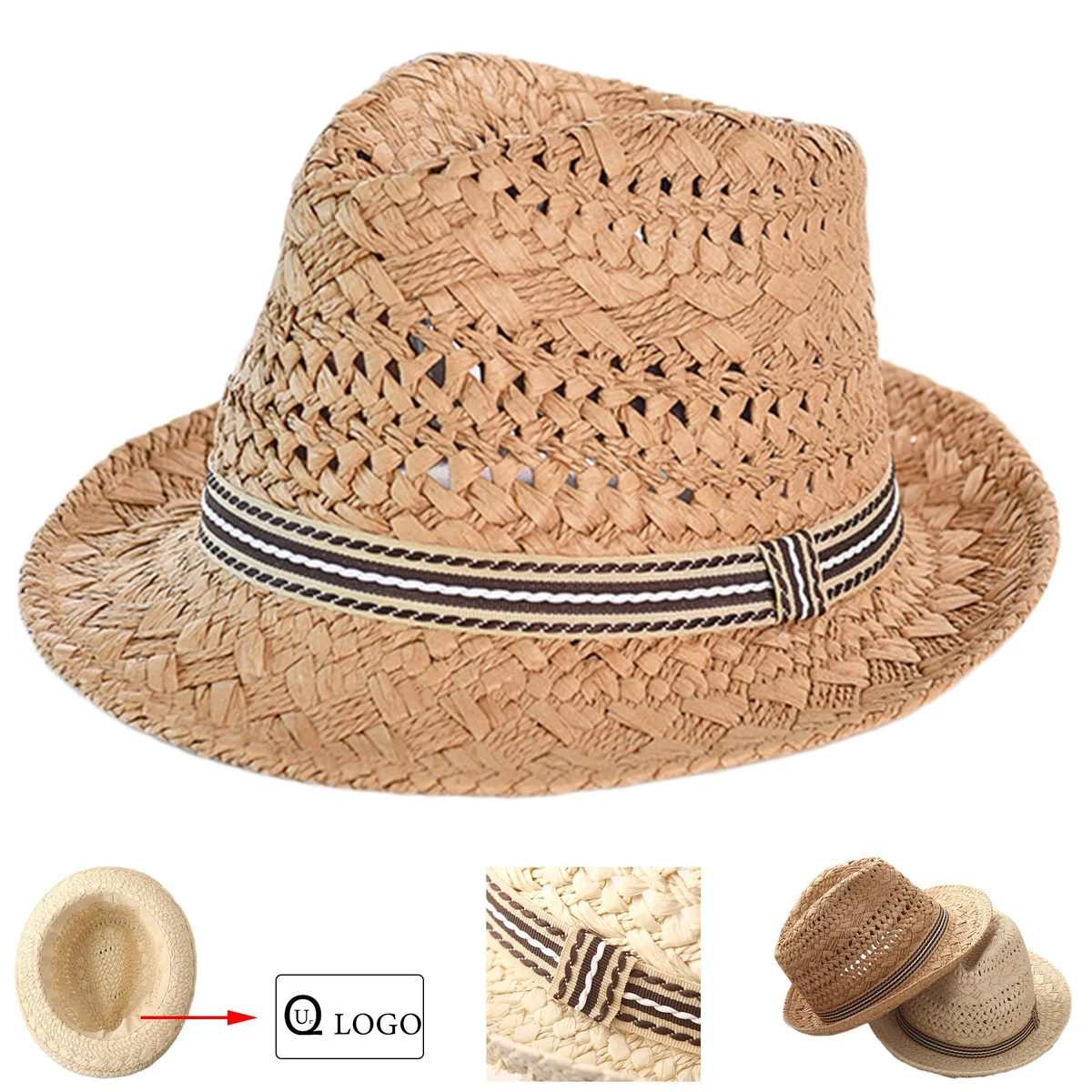 Kid'S Summer Sun Protective Straw Hat 1
