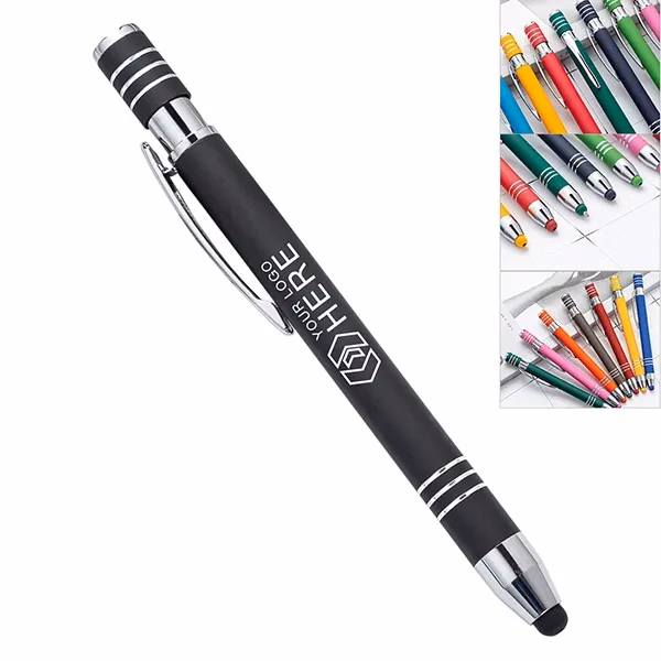 Bright engraved Soft Maya touch stylus pen