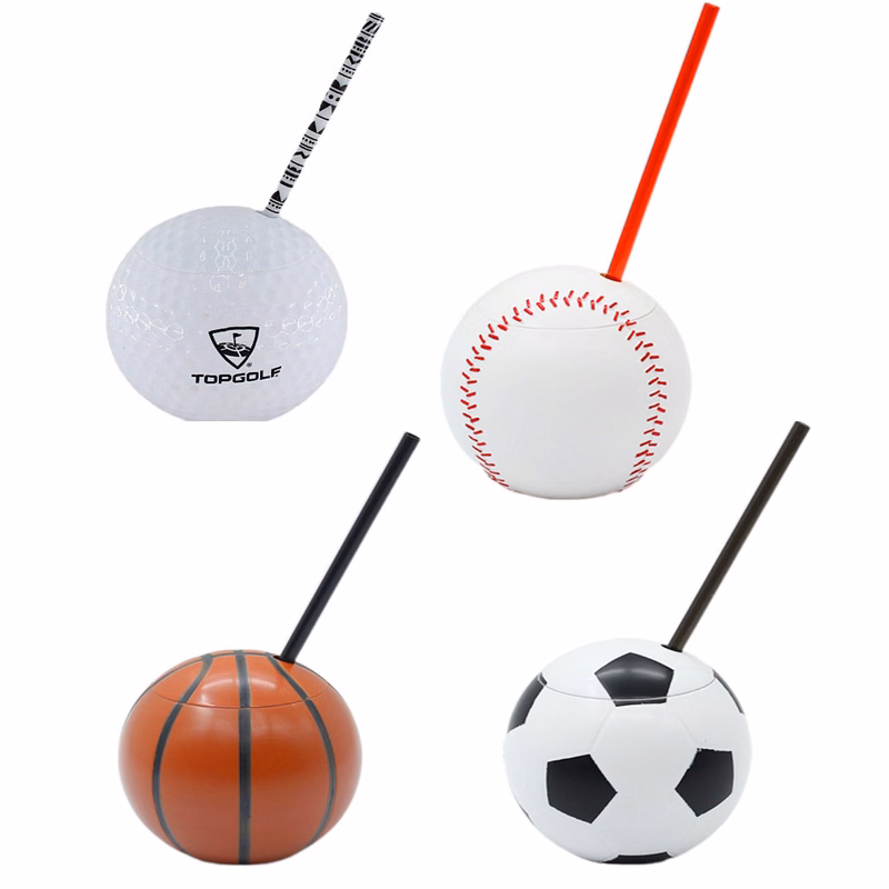 Round Sport Soccer Straw Cup (direct import)