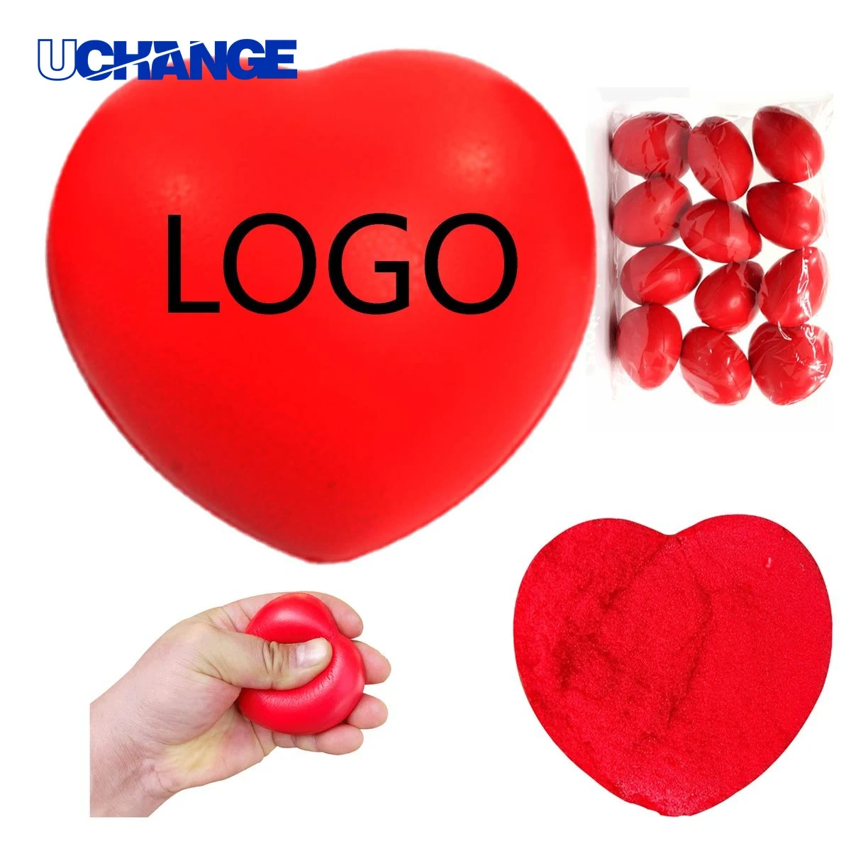 Heart-Shaped PU Stress Ball 1