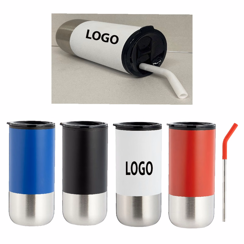 16 oz. Double WallStainless Steel Straw Tumbler.