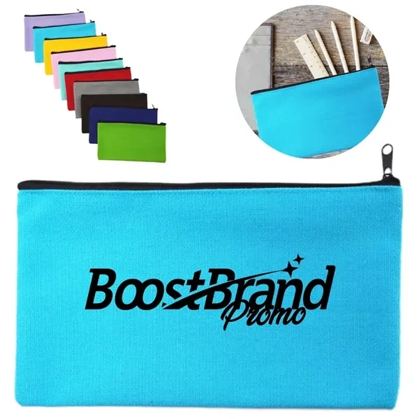 Custom Canvas Zippered Storage Pouch with Secure Closure — Daily Essentials 1