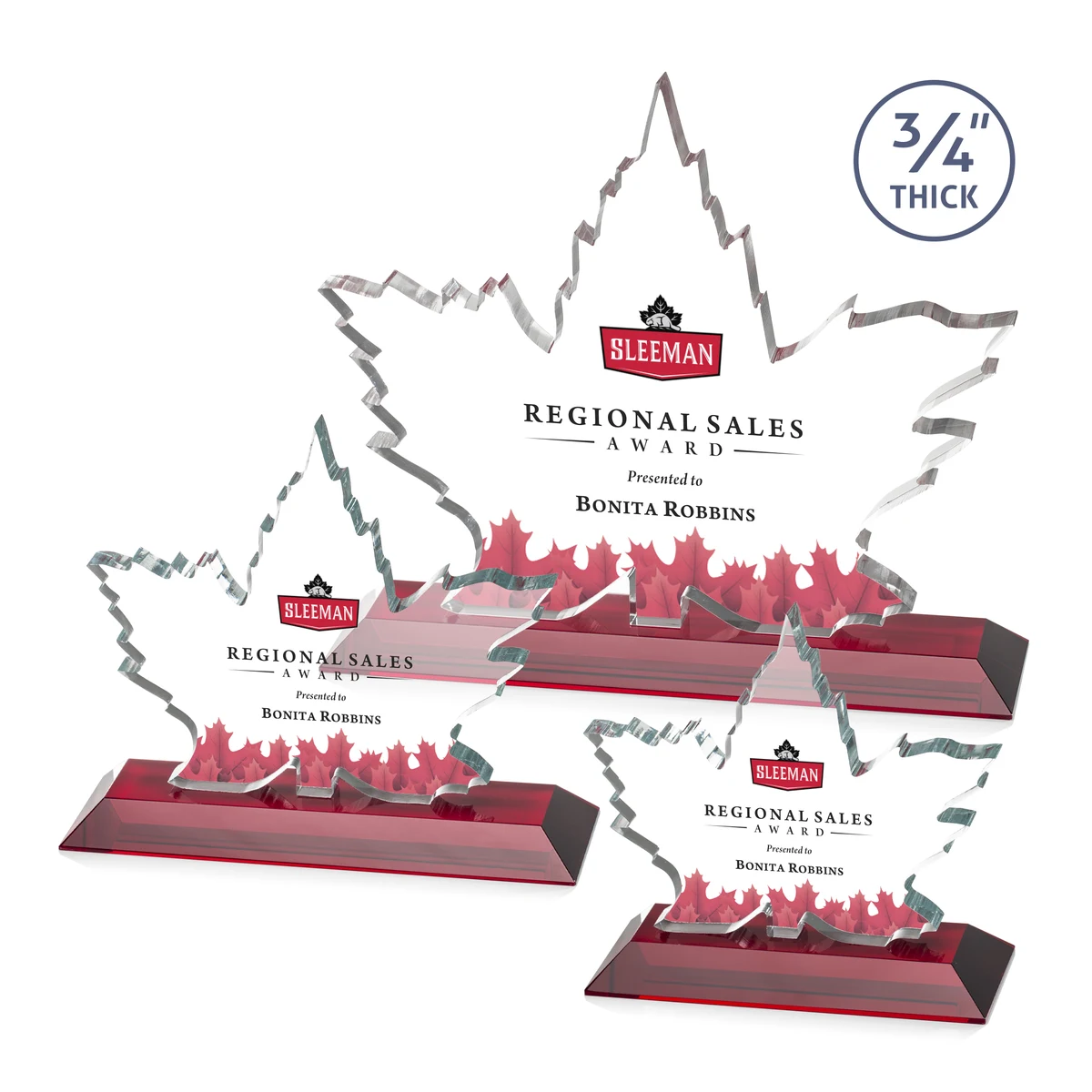 Maple Leaf VividPrint™ Award - Red 1