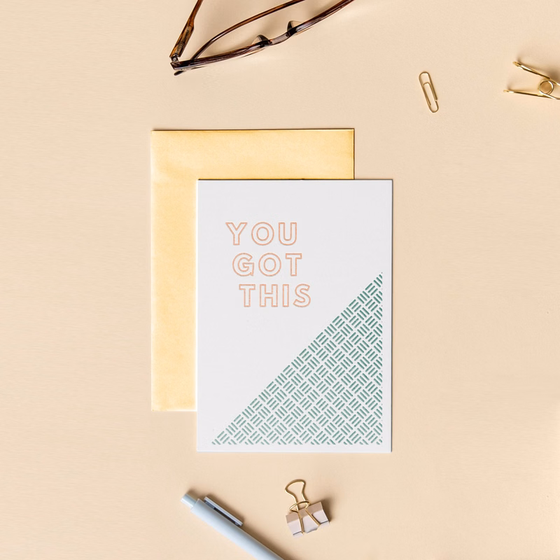 FLAT LETTERPRESS CARD - 5 X 7