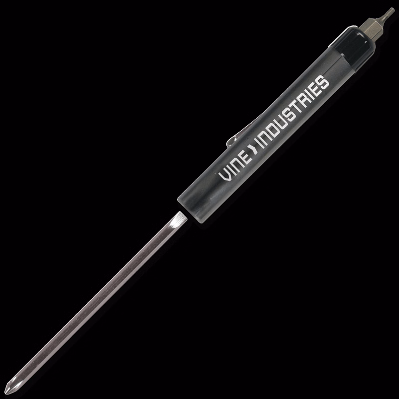 Pocket Screwdriver Reversible Flat Blade + Hex Bit Top