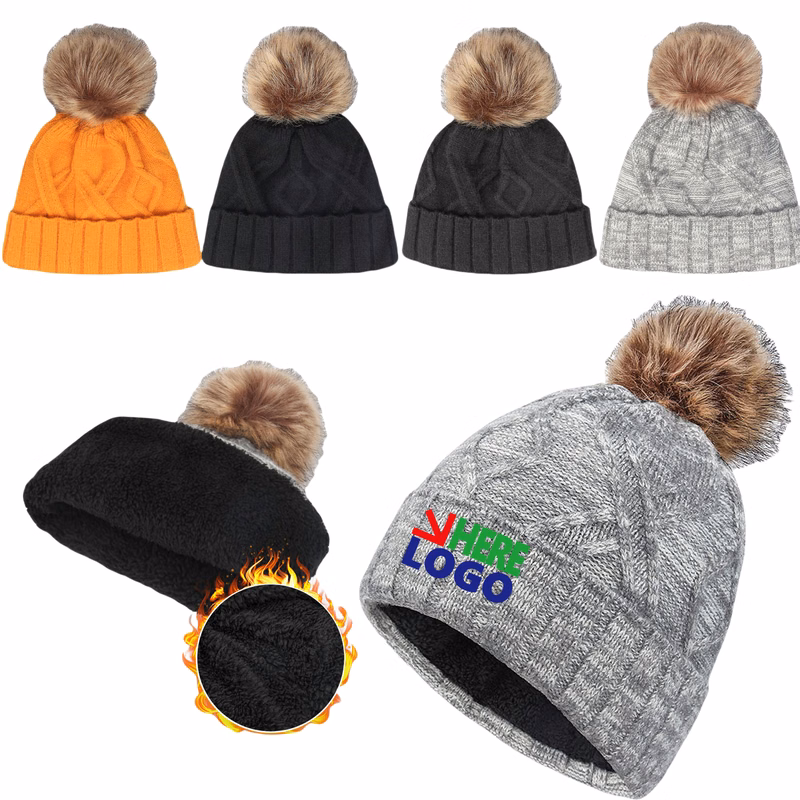 Fall Winter Jacquard Knitted Hat