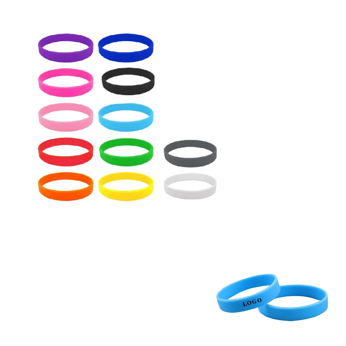 MOQ 10 pcs Silicone Wristbands 1