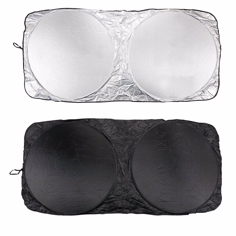 2 Circles Collapsible Car Sunshade