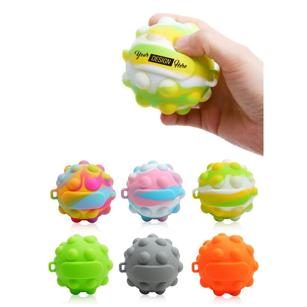 Pop-it Silicone Stress Ball Fidget Toy 1