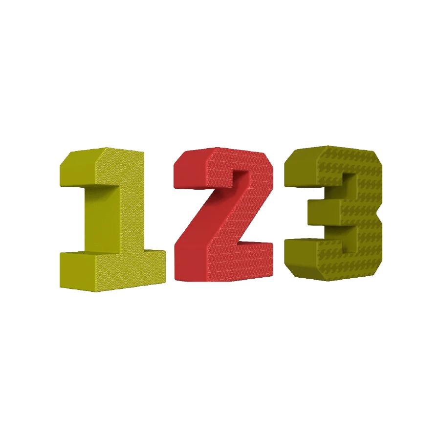 Large 32"w x 43"h Individual Numbers 1