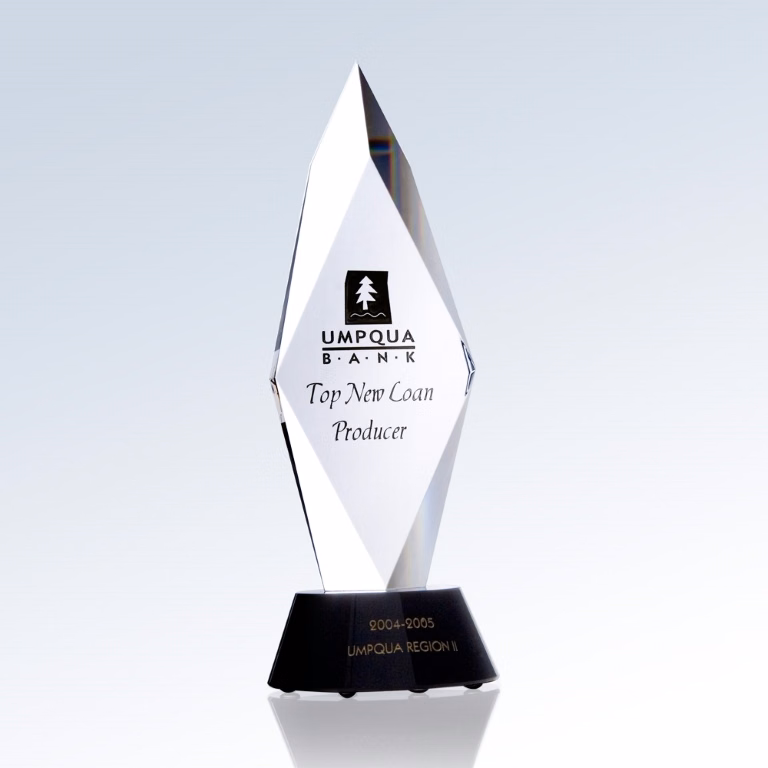 Torch of Liberty Optic Crystal Award - Large