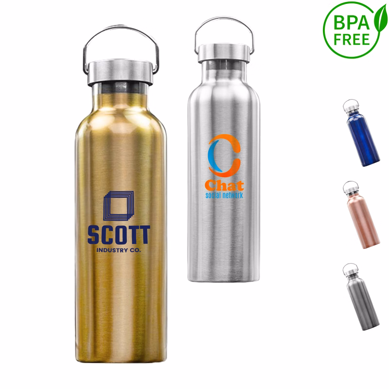 25 oz. Stainless Steel Canteen Water Bottles w/ Handle