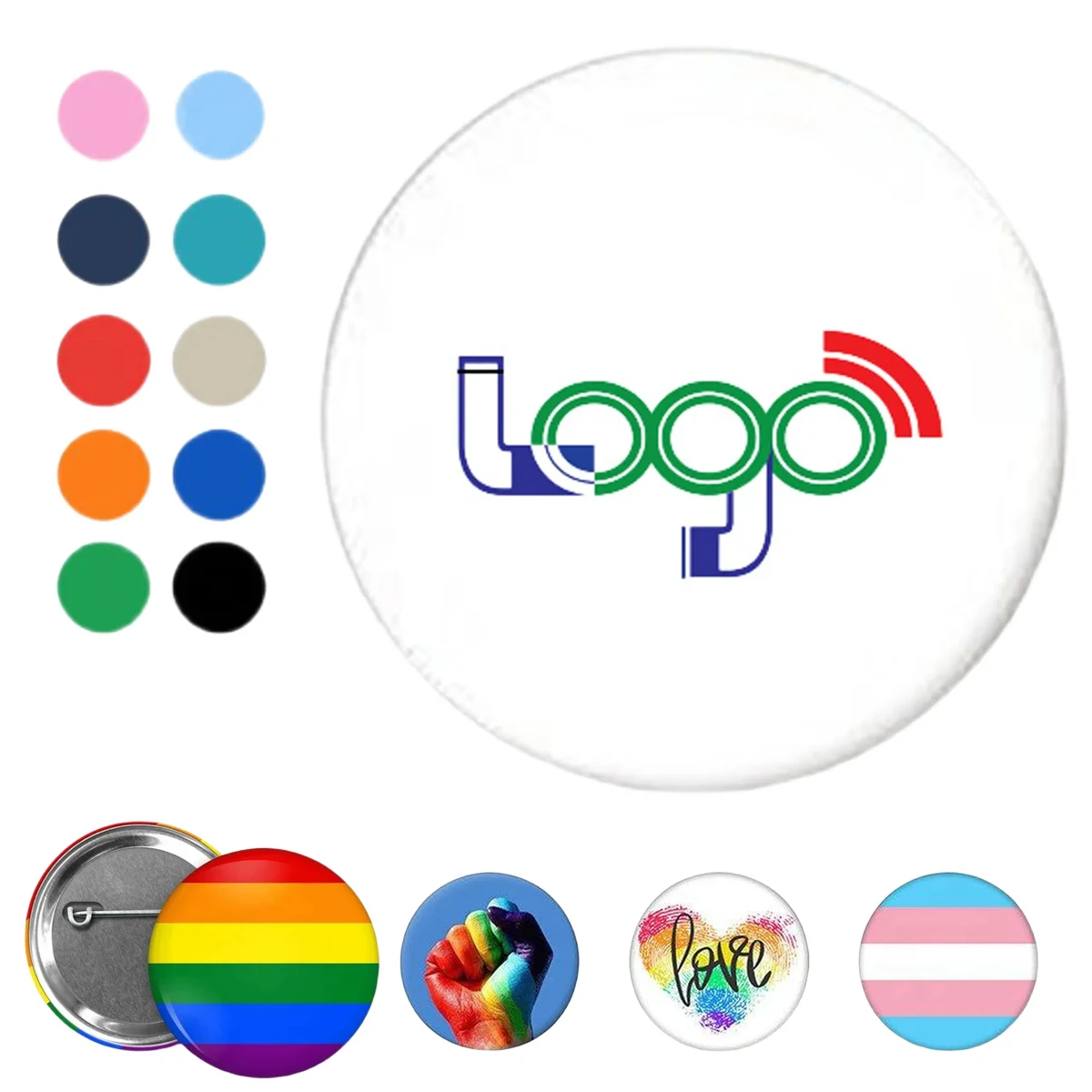 Custom Round Metal Badge Brooch MOQ 100 1